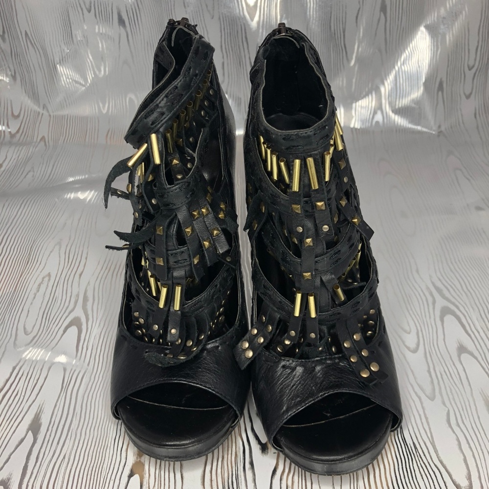 Aldo Black Peep Toe booties